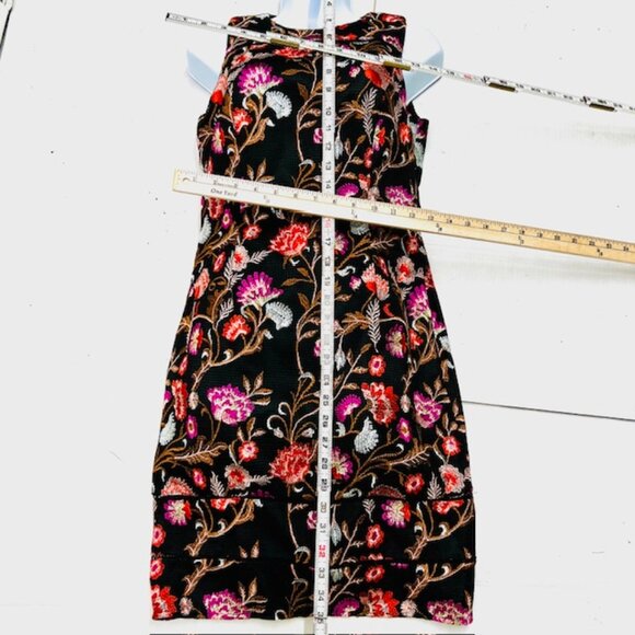 White house Black Market Midi dress overall lace , sleeveless black gold (dr7) - Picture 6 of 7